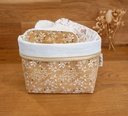 Lingettes et panière FLEURS