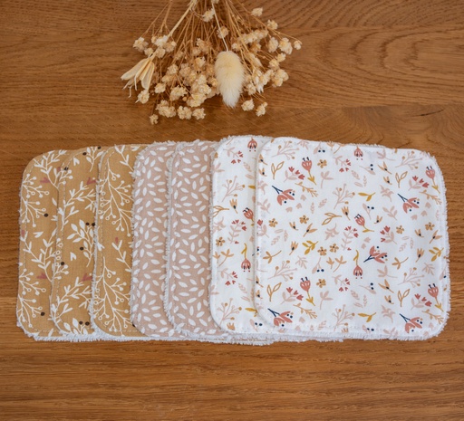 7 lingettes FLEURS