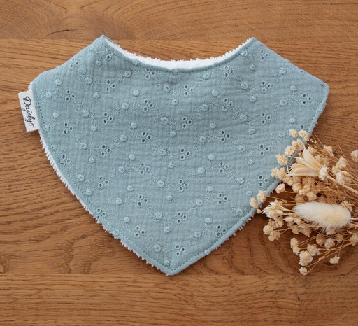 Bavoir bandana BLEU GRIS
